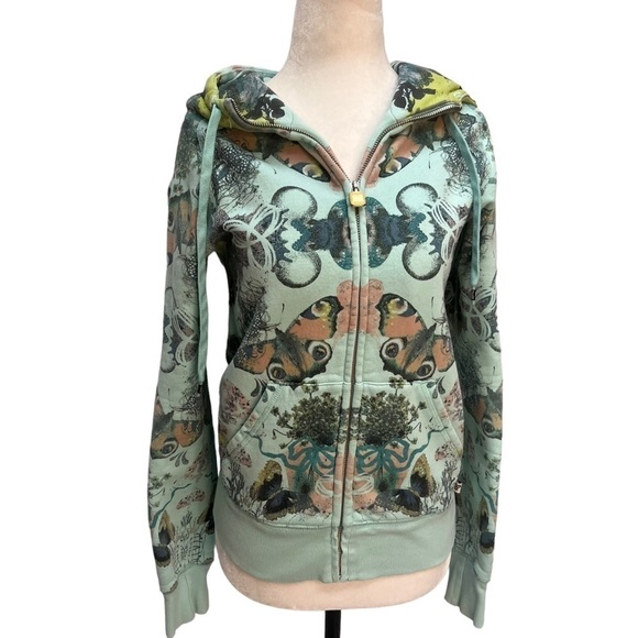 ARITZIA TNA Butterfly blue Zip UP Hoodie Size S - Picture 3 of 15